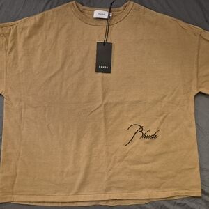 Rhude Tan Reverse Tee Oversized XS BNWT